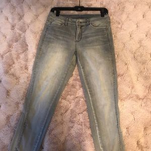 WHBM Gray Denim Ankle Pants